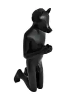 Conrad Botes, Black Dog, 2015, bronze with a black patina on a wooden base