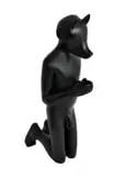 Conrad Botes, Black Dog, 2015, bronze with a black patina on a wooden base
