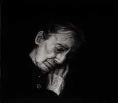 Henk Serfontein, Winterslaap: Wilma Stockenström XIII, charcoal and mixed media on archival paper