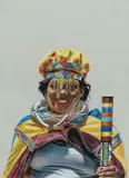 Rick Baloyi, Umfazi we Ndebele, soft pastels on Pastalmat mount board