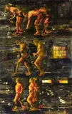 Louis Kok, Confined Movement, triptych, oil monoprint on paper