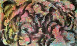Mbali Tshabalala, Effervescence III, 2023, handprint and painting on canvas