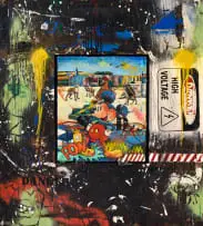 Willie Bester, Social Engineering, mixed media on canvas