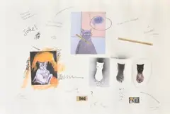 Wilma Cruise, Diary Page - Joke!, collage and mixed media on paper