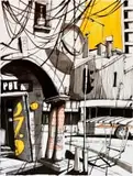 Nikhil Tricam, Cape Town City Cafe, acrylic on paper
