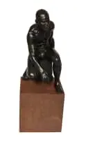 Johan Steyn, The Messenger, 2023, bronze with a black patina on a metal base