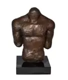 Hugh Frost, Male Torso, 2008, bronze on granite base