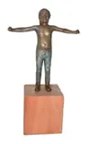 Jenny Nijenhuis, Fly Boy, 2022, bronze on a wooden base