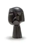 African Mask II by Edoardo Villa, bronze with dark brown patina, offered Nov 2023