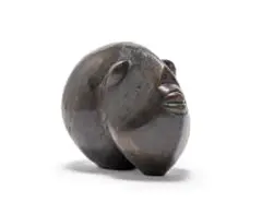 Ezrom Legae, Head II (EL 35), bronze with dark brown patina