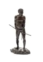 Anton van Wouw, Bushman Hunter, bronze with brown patina; cast by the Nisini foundry, Rome