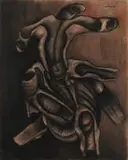 Sydney Kumalo, Equestrian Figure, pastel on paper