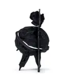 William Kentridge, Shadow Figure II, bronze and oil paint