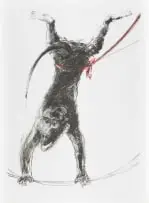 Albert Adams, Ape, lithograph on paper
