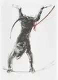 Albert Adams, Ape, lithograph on paper