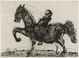 William Kentridge, The Rider, etching and aquatint on paper