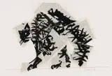 Universal Archive (Ref 21) Version D by William Kentridge, linocut printed on Encyclopedia Britannica pages, sold Nov 2023