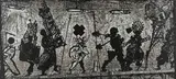 Eight Figures by William Kentridge, 2010, linocut with hand-painted Indian ink on Hahnemühle paper, offered Nov 2023