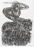 Lady Skollie, Waiting, the System is Offline, lithograph on paper