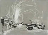 Themba Khumalo, Ellof (sic) Street, etching and monotype on paper