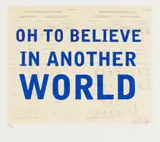 Oh to Believe in Another World by William Kentridge, digital print on paper, sold Nov 2023