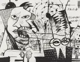 Blessing Ngobeni, Priced Ignorance, lithograph and chine collé on paper