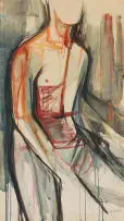 Anna Vorster, Male Figure Study, watercolour on paper