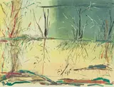 Kim Berman, Mangrove Dream, colour monotype on paper