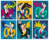 Faux Pas, six by Norman Catherine, giclée print on paper, sold Oct 2023