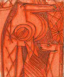 Dirk Meerkotter, Perde, colour etching on paper