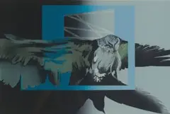 Composition with Bird of Prey by Berenice Michelow, screenprint on paper, offered Oct 2023