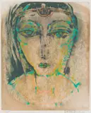 Annabel by Bettie Cilliers-Barnard, watercolour and pastel on paper, sold Oct 2023