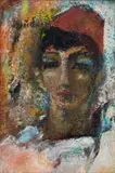 Carl Büchner, Abstract Portrait, oil on board