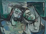 Armando Baldinelli, Pietà (Compassion), oil on card