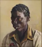 Emily Isabel Fern, Portrait of Man, oil on canvas laid down on board
