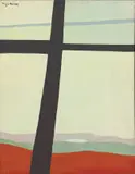 Thijs Nel, Abstract Composition, oil on canvas
