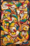 Billy (Joshua) Molokeng, Ubuntu I, oil on canvas