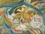 Birds on Water by Alice Tennant, watercolour on paper, offered Oct 2023