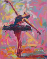 Soloman Omogboye, Ballet Dancer, oil on canvas