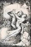 Armando Baldinelli, Tango, gouache on paper