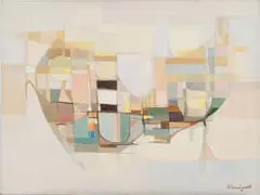 Leslie Reinhardt, Composition, oil on board
