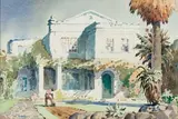 Nils Andersen, Huis van Hugo Naudé, watercolour on paper