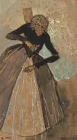 William Timlin, The Witch, watercolour on artist's board