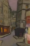 Maud Sumner, Street Scene, watercolour on paper