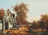 Charl van Niekerk, Oud Hollands naby Stellenbosch, oil on canvas laid down on board