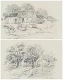 John Paterson, Near Lynedoch, Cape; Bie Mond, Nor Aghallas (sic), two, pencil on paper