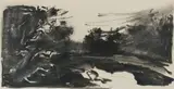 Jean Welz, Abstract Landscape, ink on paper