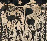 Ephraim Ziqubu, Untitled (Returning), linocut on paper