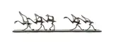 David Tomlinson, Flamingos, bronze with a brown and green patina