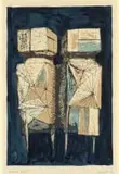 Lynn Chadwick, Watchers, hand coloured lithograph on paper